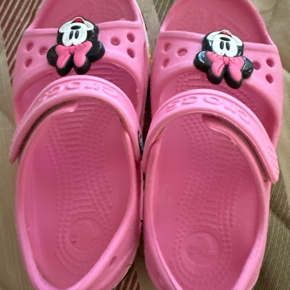 Crocs child Mini Mouse Disney Pink Multicolor Girl Sandals size 12C - Picture 10 of 12